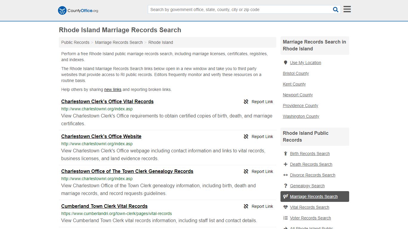 Marriage Records Search - Rhode Island (Marriage Licenses ...